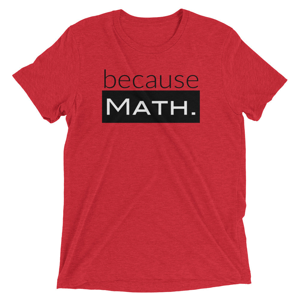 because Math. - Vintage, fitted look short sleeve t-shirt
