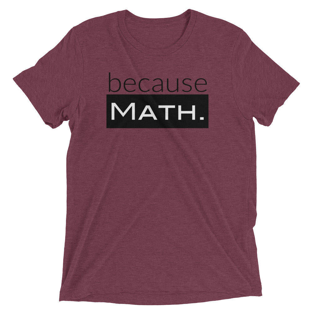 because Math. - Vintage, fitted look short sleeve t-shirt