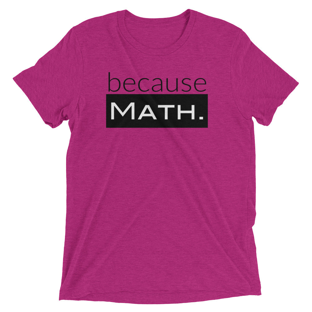 because Math. - Vintage, fitted look short sleeve t-shirt
