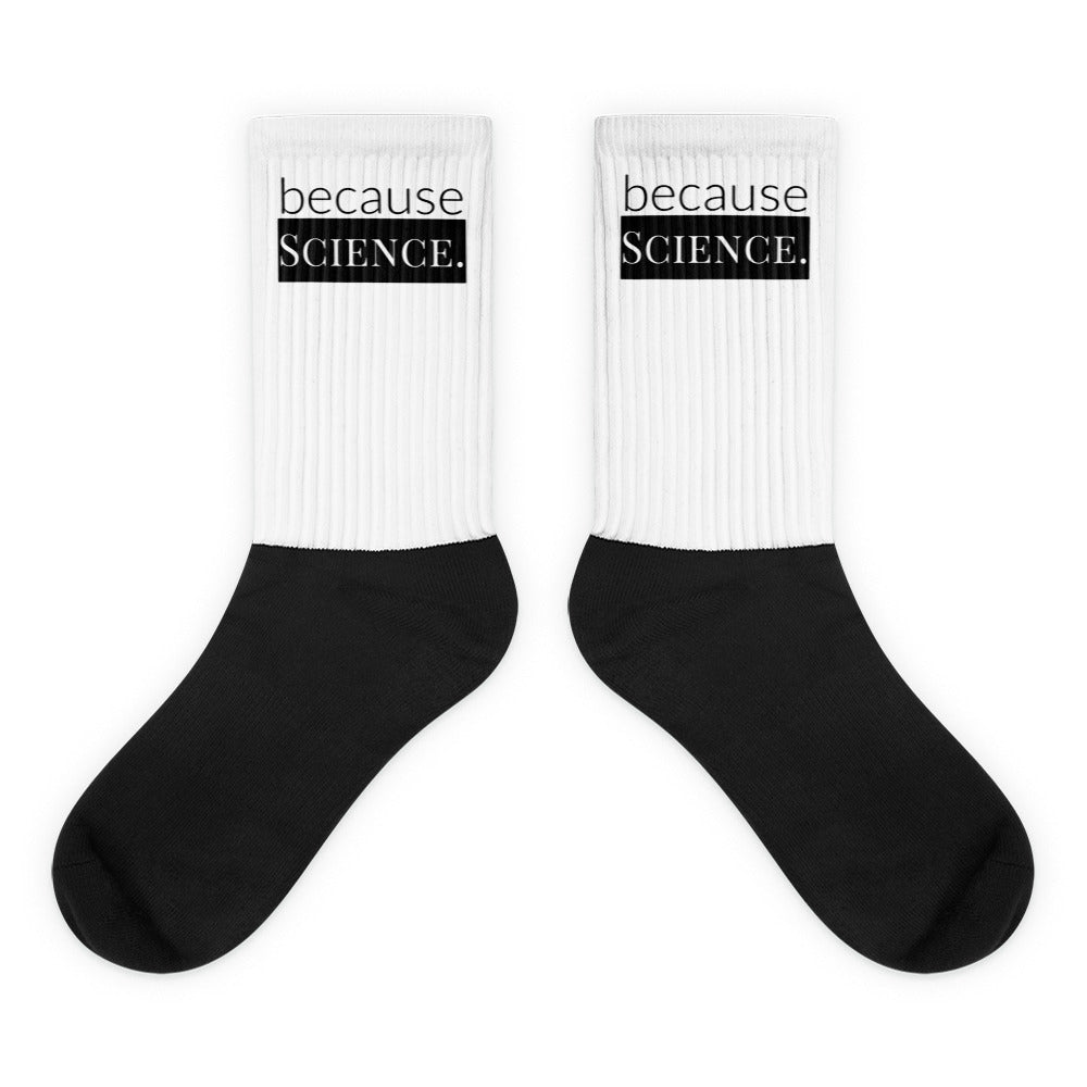 because Science. - Black foot socks
