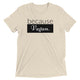 because Vegan. - Vintage, fitted look short sleeve t-shirt