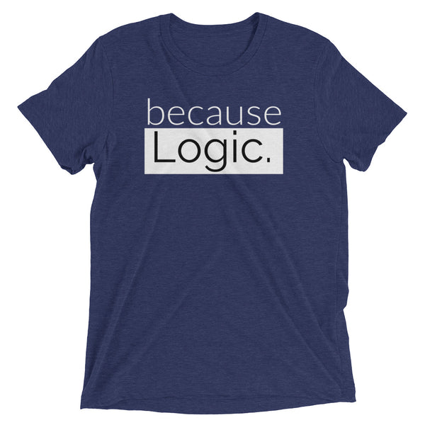 because Logic. (white version) - Vintage, fitted look short sleeve t-shirt